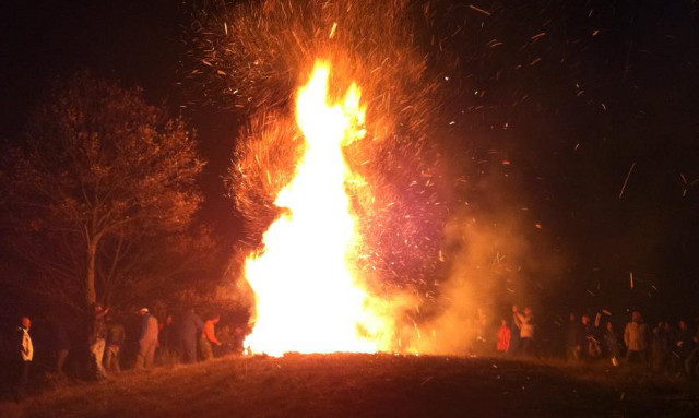 Fire ritual in Maremma Tuscany