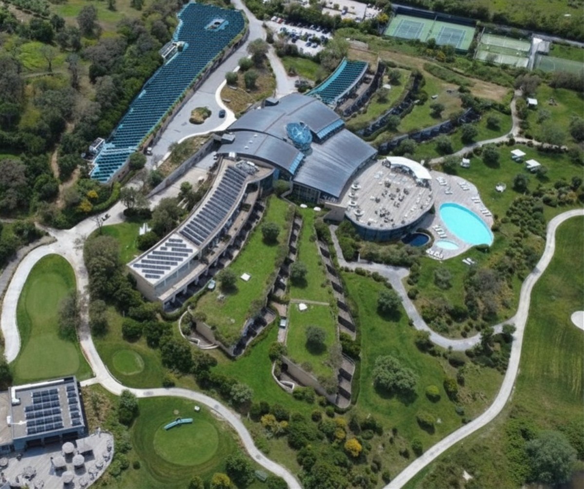 The installation of 888 photovoltaic panels soak up the Tuscan sunshine at Argentario
